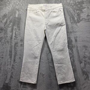 Mother Jeans Womens 31 White Mid Rise Dazzler Ankle Fairest Of Them All USA